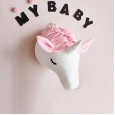 Explosive Nordic style animal headwear children's room ornaments unicorn elephant rabbit toy head plush decoration