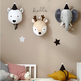 Explosive Nordic style animal headdress Christmas deer polar bear toy plush decoration children's room ornaments