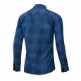 Plus size men's spring and autumn long-sleeved denim shirt plaid shirt0