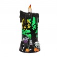 Halloween horror props electronic candle lights glowing LED rotating colored lights bar scene layout decoration props