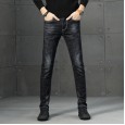 Spring and autumn men's jeans new Korean version of the trendy slim feet pants blue men's casual jeans