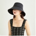 Spring and summer black big brim fisherman hat female hat outdoor travel leisure sun hat cold feeling anti-ultraviolet female hat