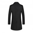 Siqilong autumn and winter woolen coat men's mid-length Korean version of the slim double-breasted coat trench coat men's jacket