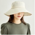 Spring and summer big brim female hat outdoor sunscreen sunscreen cover hat foldable wild hat solid color beach hat