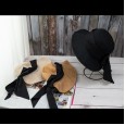 Hat female Xia Keza horsetail sunscreen linen fisherman hat Japanese bow big eaves sun hat folding face mask