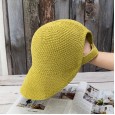 British wind hoop yarn knitting equestrian hat female Japanese wild big eaves shade fisherman hat Korean ponytail