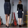 Spring Skirt Women's Extra Large Denim Skirt High Elastic Pack Hip Skirt