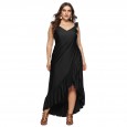 Best selling fat woman plus size lotus leaf beach skirt outdoor sunscreen blouse multifunctional long skirt 6082