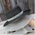 Korean version of the flat eaves PVC straw hat female Japanese rhinestone M standard star beach travel wisp transparent empty sunshade hat
