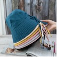 Japanese basin hat female back strap Korean version of the solid color dome retro wild casual bucket hat shade decoration hat tide