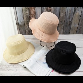 Niche design hollow big eaves fisherman hat double net sunscreen hat female Japanese wild Korean version of the sun hat