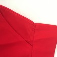 Plus size women's cotton red prom skirt