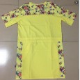 Hot summer new round neck mid sleeve digital printing waist large size fat MM women's dress