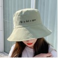 Spring men and women fisherman hat fashion outdoor labeling letters outdoor leisure basin hat