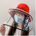Removable protective cap isolation dust spit splash fisherman hat smiley chain hat men and women spring and summer