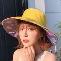 Hat ladies summer shade fisherman hat fashion outdoor travel beach sunscreen bright sun hat