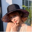 Hat ladies summer shade fisherman hat fashion outdoor travel beach sunscreen bright sun hat