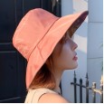 Hat ladies summer shade fisherman hat fashion outdoor travel beach sunscreen bright sun hat