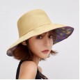 Hat ladies summer shade fisherman hat fashion outdoor travel beach sunscreen bright sun hat