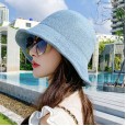 New fashion fisherman hat female basin hat sun hat collapsible art hat