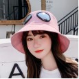 Hat female spring summer glasses fisherman hat casual cover washbasin hat UV protection sunscreen sun hat tide