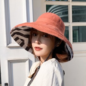 New summer double-sided color matching Dayan fisherman hat literary folding sunscreen sun hat female