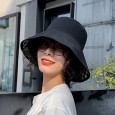 Hat female summer wild travel sun hat sun protection big face cover fisherman hat female autumn