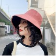 Hat female summer wild literature and art outdoor travel shade sunscreen double-sided basin hat female