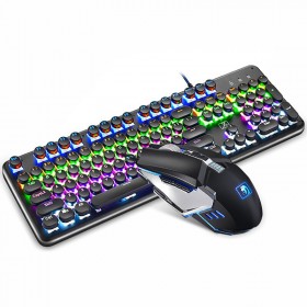 K180 mechanical keyboard punk key caps luminous game green axis e-sports 104 keys no punch USB computer wired