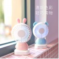 The new exquisite rabbit mini handheld fan hot sale Dharma bear night light usb rechargeable fan