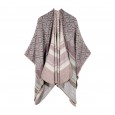 New ladies national style imitation cashmere square dot pattern Nepal shawl split lengthened cloak