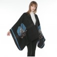 The new lady's butterfly shawl autumn and winter imitation cashmere split shawl office cloak