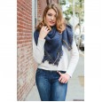 Autumn and winter new hot selling single color side acrylic large square towel thick warm scarf shawl