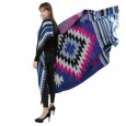 Hot new celebrity style geometry plus striped blanket to increase thick cape cloak