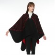 Scarf hot sale geometric dotted cashmere pattern jacquard shawl dual-purpose cloak