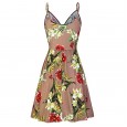 New spring and summer sexy temperament women's adjustable strap V-neck princess dress dress beach skirt