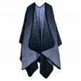 Autumn and winter scarf wild lattice ladies travel shawl imitation cashmere national wind split thickening cloak
