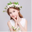 Girls headdress girl accessories head flower handmade hair accessories hair hoop garland flower girl birthday show wreath jewelry