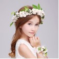 Girls headdress girl accessories head flower handmade hair accessories hair hoop garland flower girl birthday show wreath jewelry
