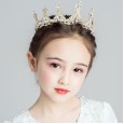 Children's crown headdress princess girl crown crystal big hair hoop ice pink romance children birthday hair accessories