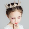 Children's crown headdress princess girl crown crystal big hair hoop ice pink romance children birthday hair accessories