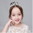 Children's Crown Headdress Silver Rhinestone Hairband Princess Sophia Hair Accessories Frozen Aisha Birthday Gift