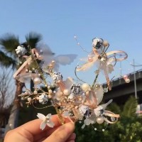 Girls garland head flower beautiful handmade children's hair accessories photography photo headdress Mori girl Korean flower girl dress accessories