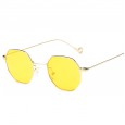 New retro small square octagonal sunglasses men and women trend ocean transparent sunglasses S17025