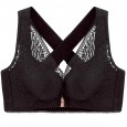 New product front buckle vest cross beautiful back large size bra without steel ring thin underwear women gather together bra