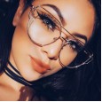 New personality glasses frame female metal frame street shooting flat mirror trend myopia glasses frame 5017