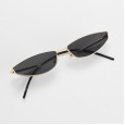 New candy-colored small-frame sunglasses men and women trendy street shot curved feet sunglasses personality sunglasses S9063