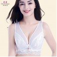 Xia Qiu new ultra-thin sexy lace bra comfortable fat mm large size underwear female no sponge large size bra