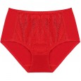 New lace one-piece seamless seamless breathable mid-waist large size underwear female fat mm sexy belly briefs female