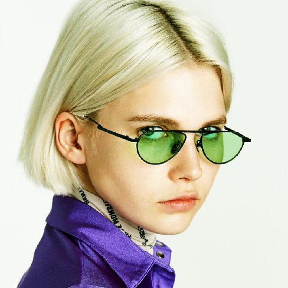 New fashion small frame sunglasses men and women trendy street shooting bounce di sunglasses wind sunglasses S9062